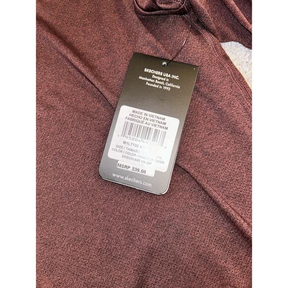 Skechers SKX Sketch-Air Maroon Athletic Running 1/4 Zip Up Jacket Men’s 2XL NWT - Picture 9 of 9
